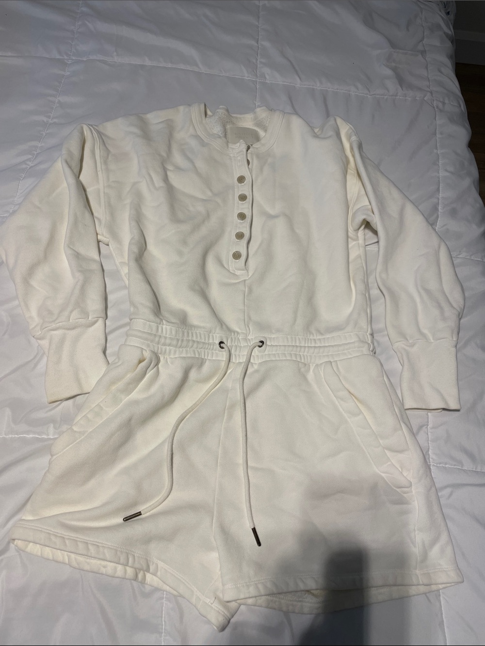 Citizens Of Humanity Cream Henley Romper